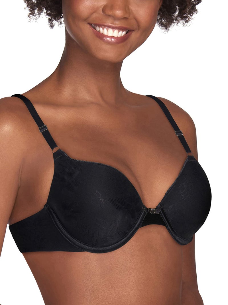 Vanity Fair Womens Ego Boost Add-a-size (+1 Cup Size) Push Up Bra, Underwire - Black Jacquard, 38C US - Image 2